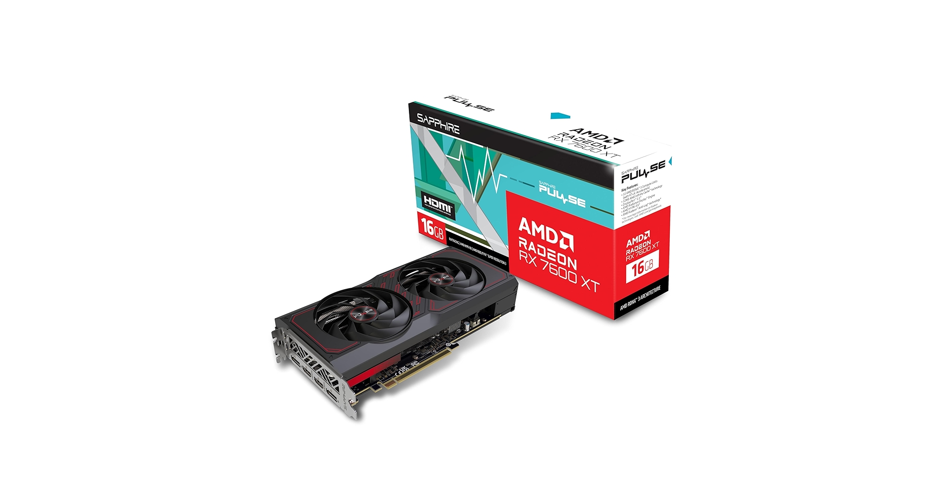 【美品】Sapphire Radeon RX 7600 XT 16GB Amazon.com: Sapphire 11339-04-20G Pulse AMD Radeon RX 7600